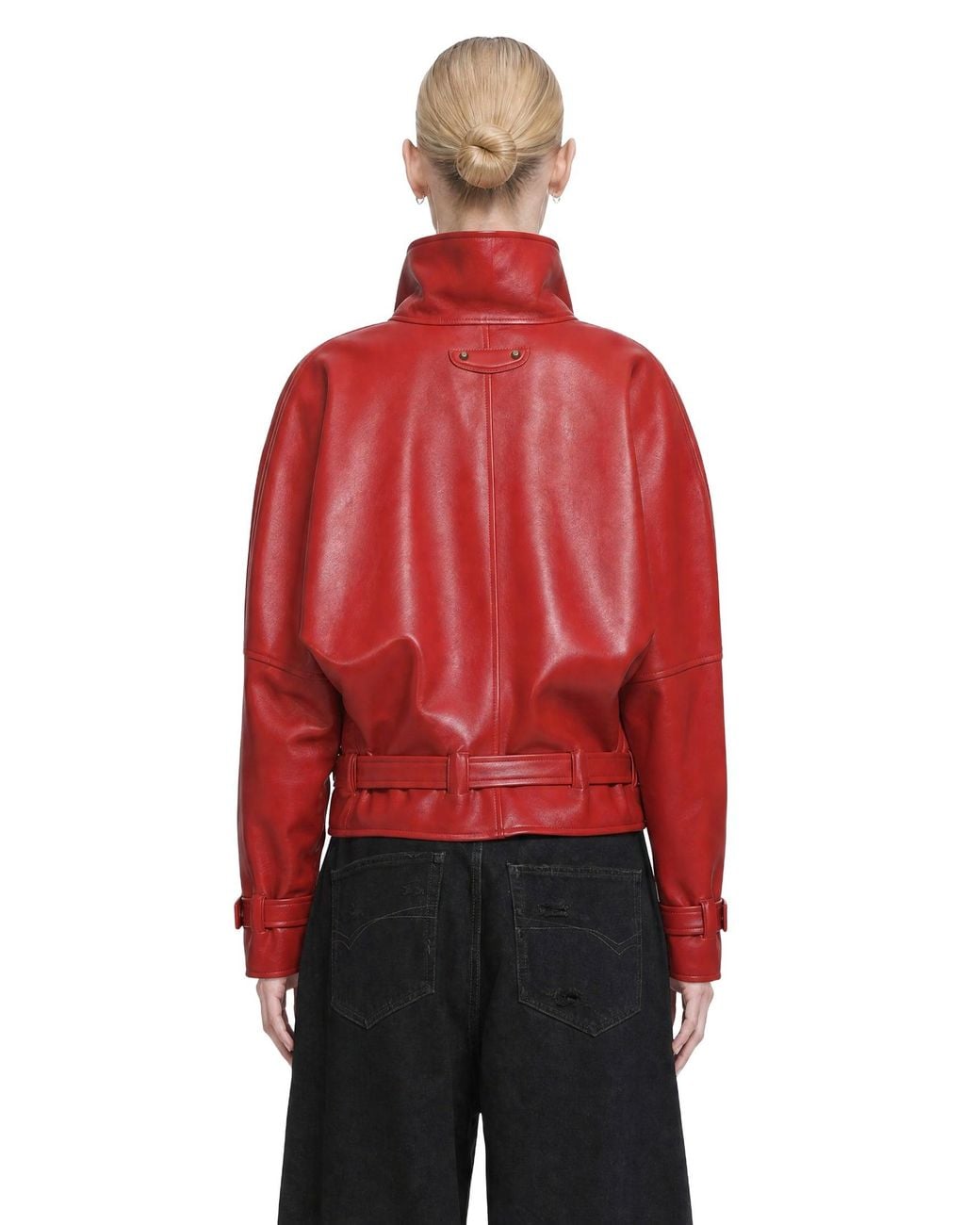 Balenciaga Red Big Collar Jacket