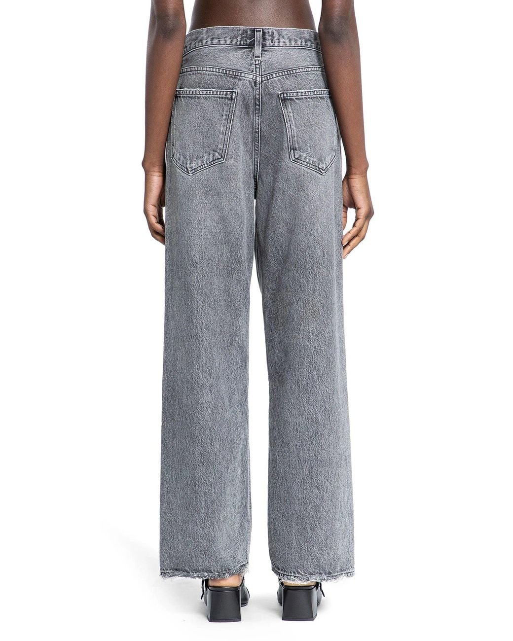 Agolde Blue Low Slung Baggy Jeans