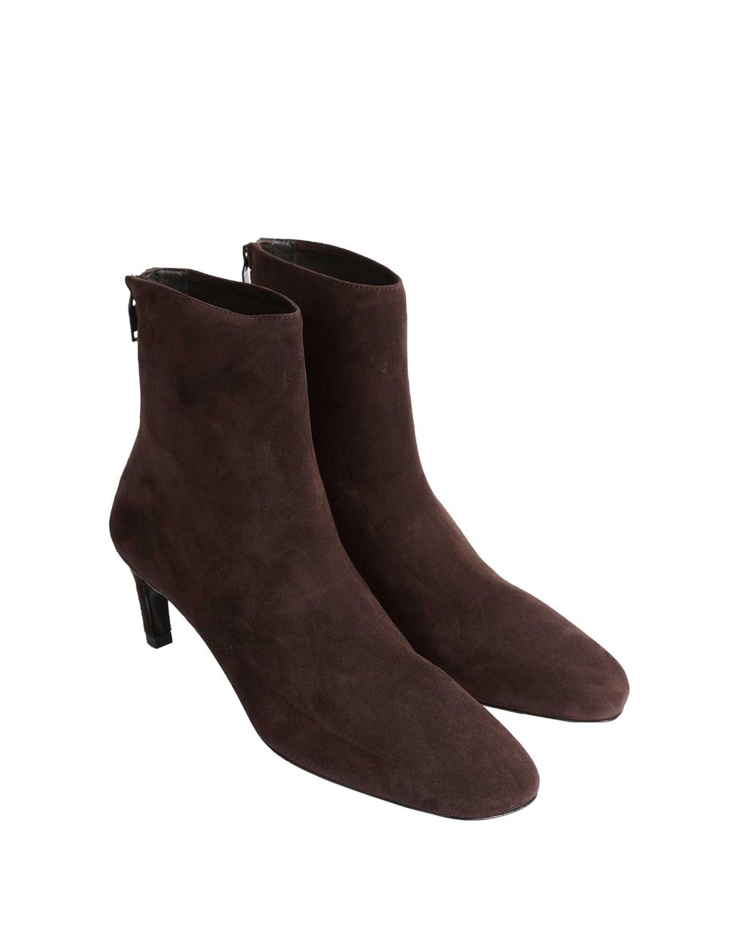 Totême Brown Soft Suede Ankle Boots
