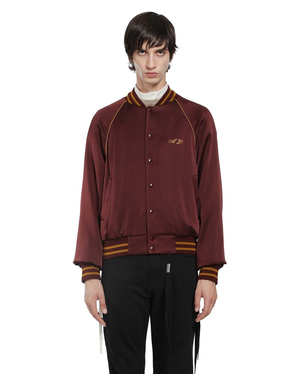 Ann Demeulemeester Red 'Lovers Forever' Bomber for men