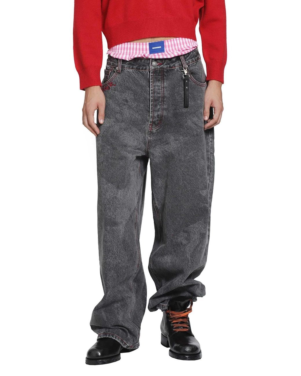 DAGGER Gray Mosh Johnny Jeans for men