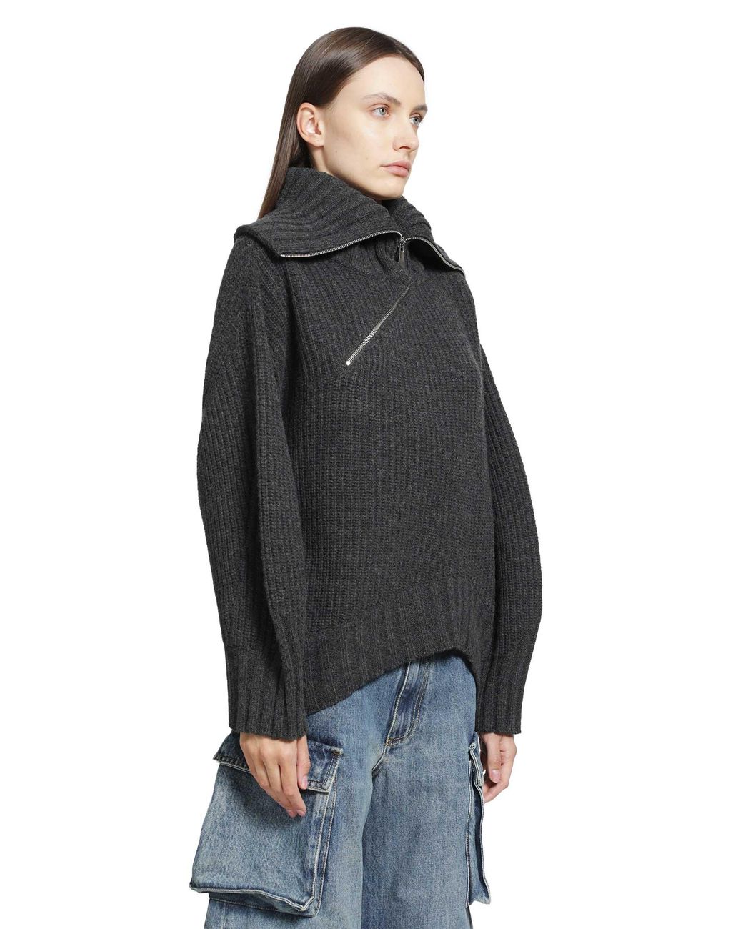 The Attico Black Wool Cashmere Sweater