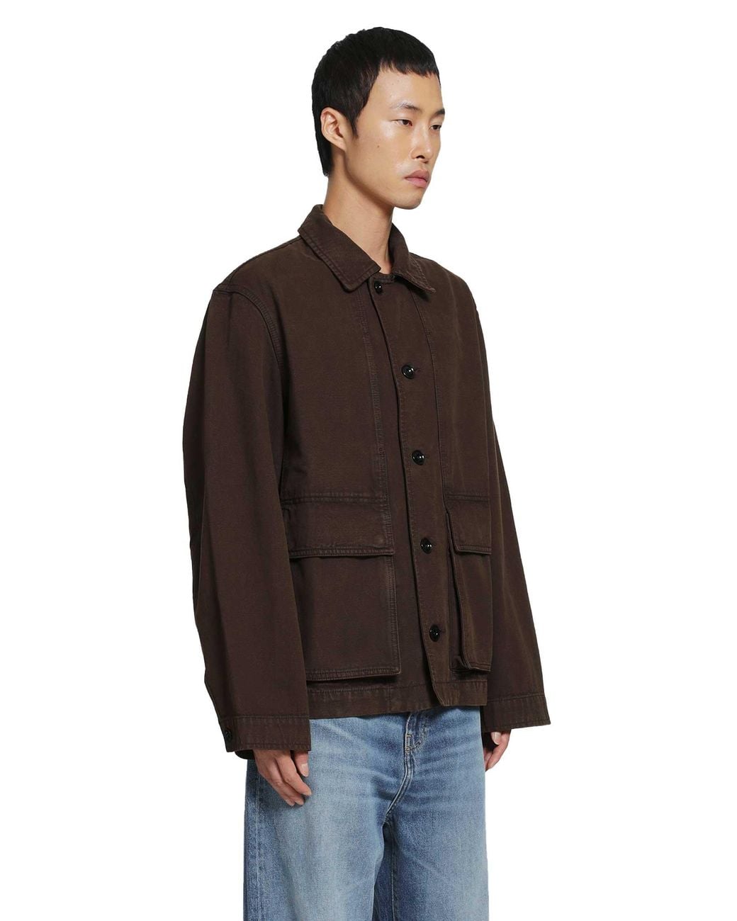 Lemaire Brown Boxy Jacket for men