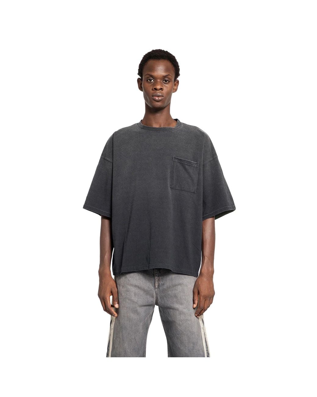 Kapital Black Jersey 2Tones Big Pocket (Bone) T-Shirt for men