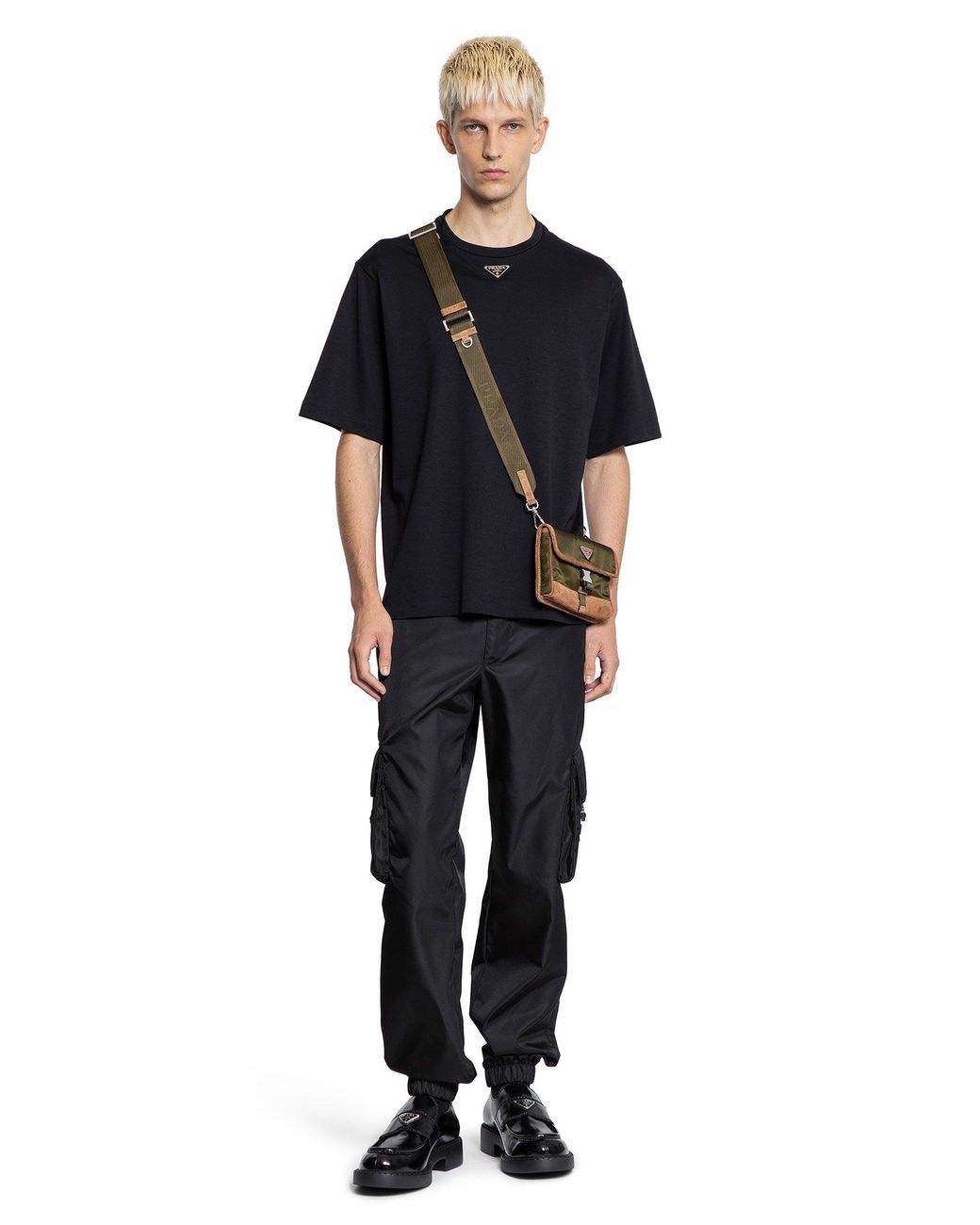 Prada Black Re-Nylon Cargo Trousers for men