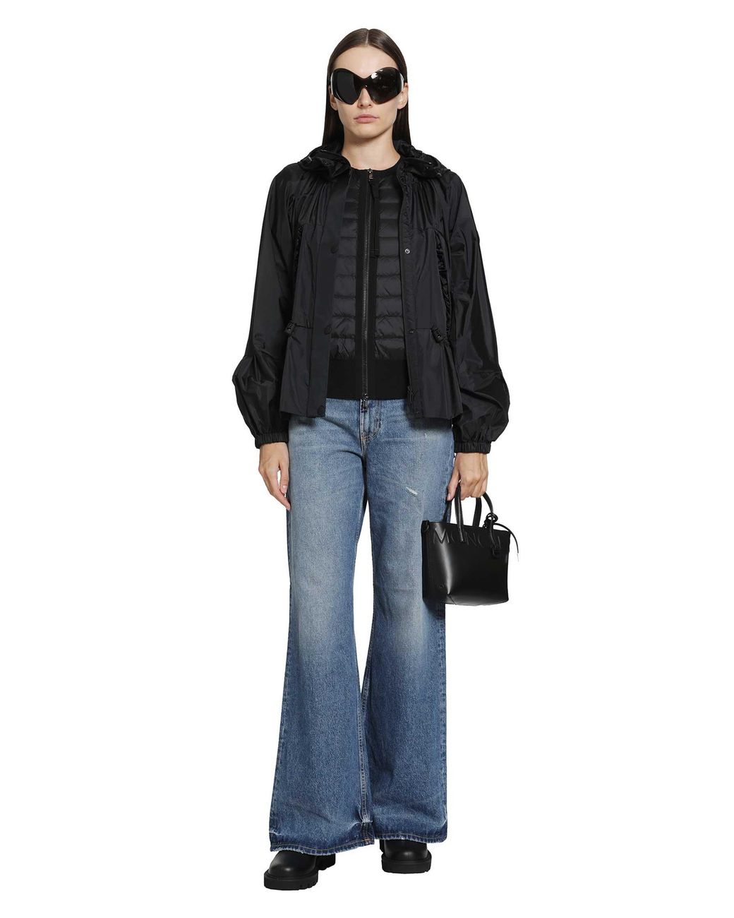 Moncler Black Imaginaire Canvas Short Parka