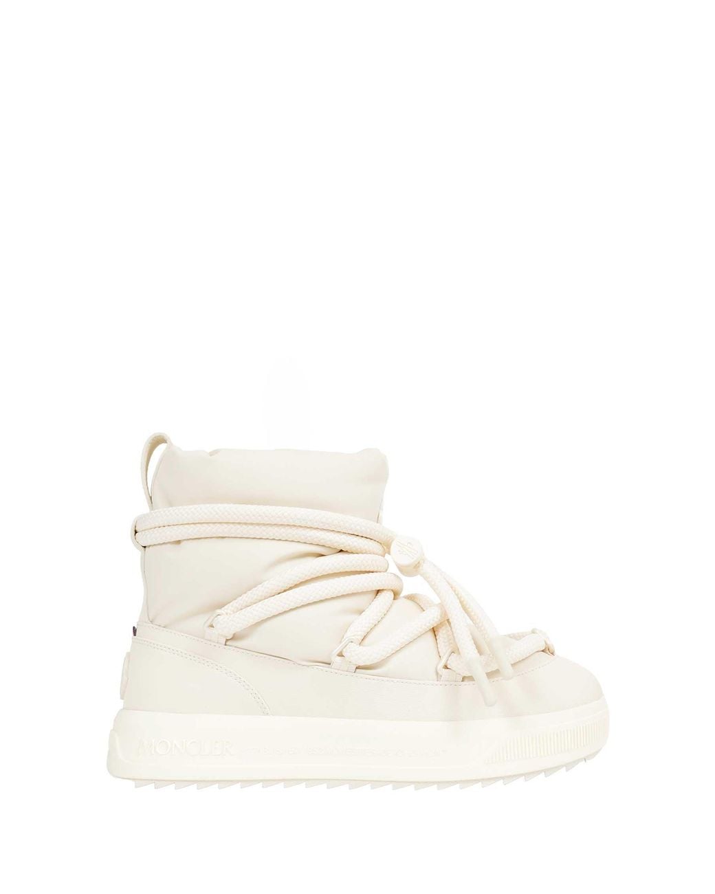Moncler White Altive Mid Snow Boots