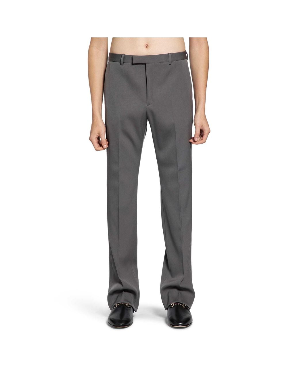 Gucci Gray Wool Tailored Pants for men