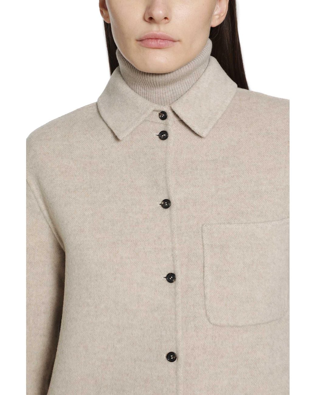 Max Mara Natural Wool And Cashmere Broadcloth Jacket
