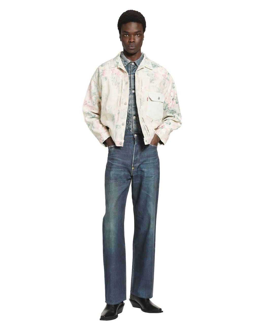 Junya Watanabe Blue Levi's Collaboration 5 Pocket Jeans for men