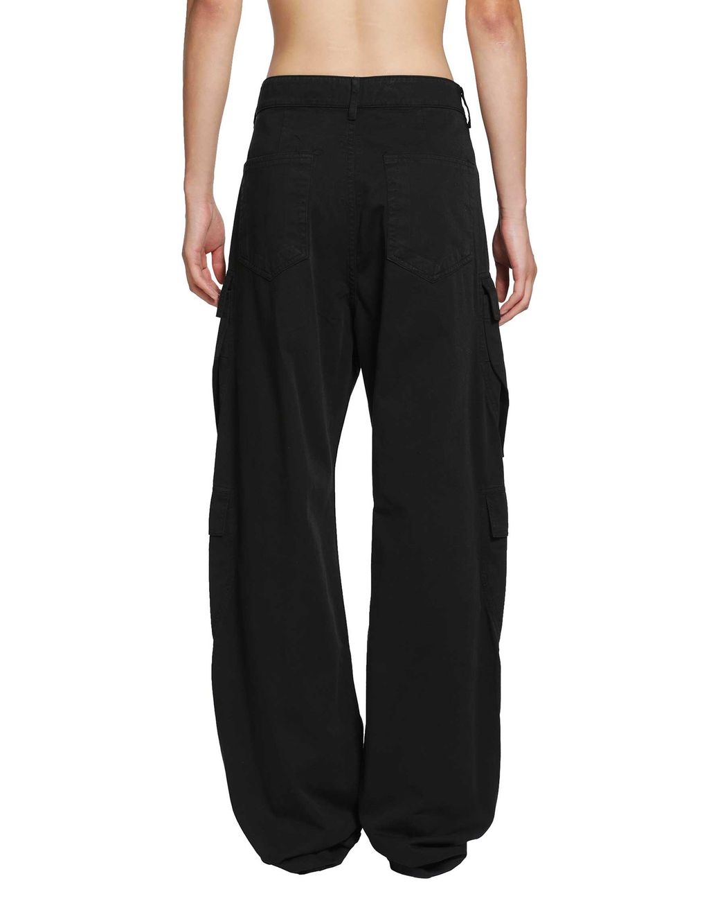 Rick Owens Black Tower Double Cargo Jeans for men