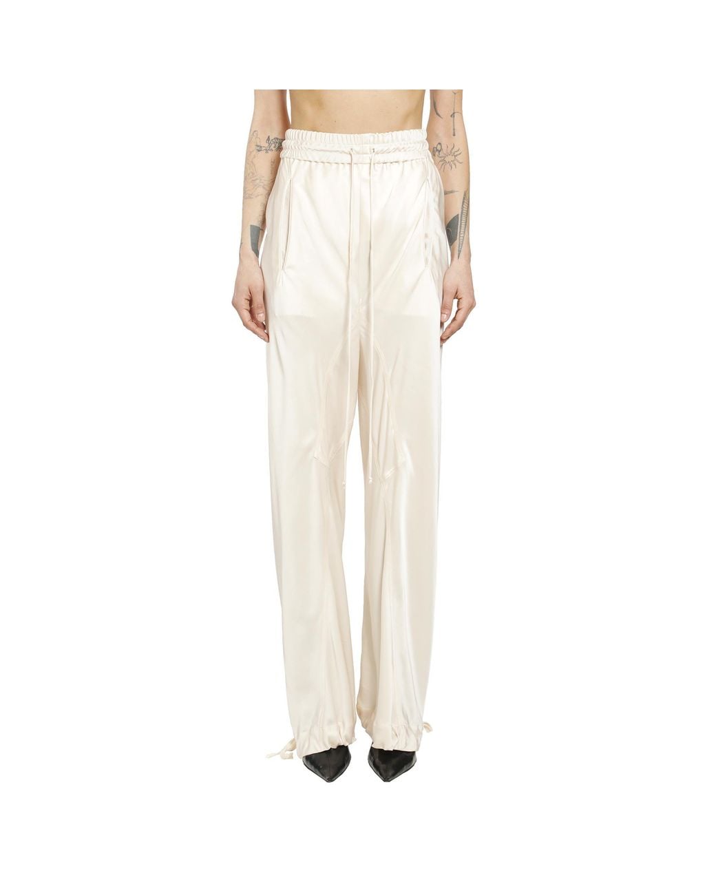 Yehuafan Natural Satin Pants