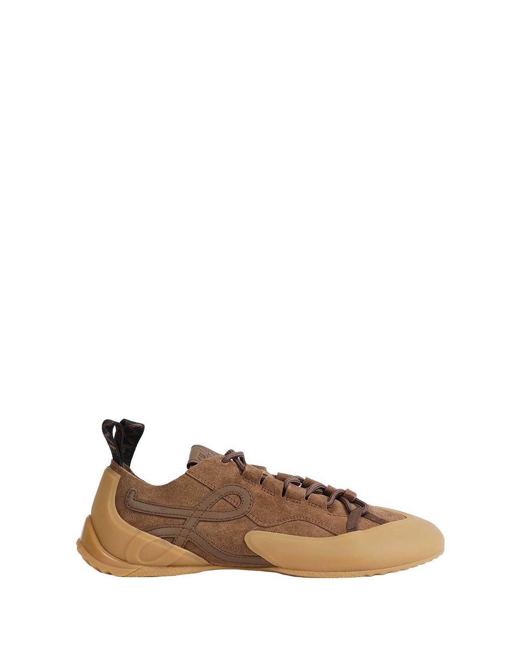Loewe Brown Suede Grip Sneakers