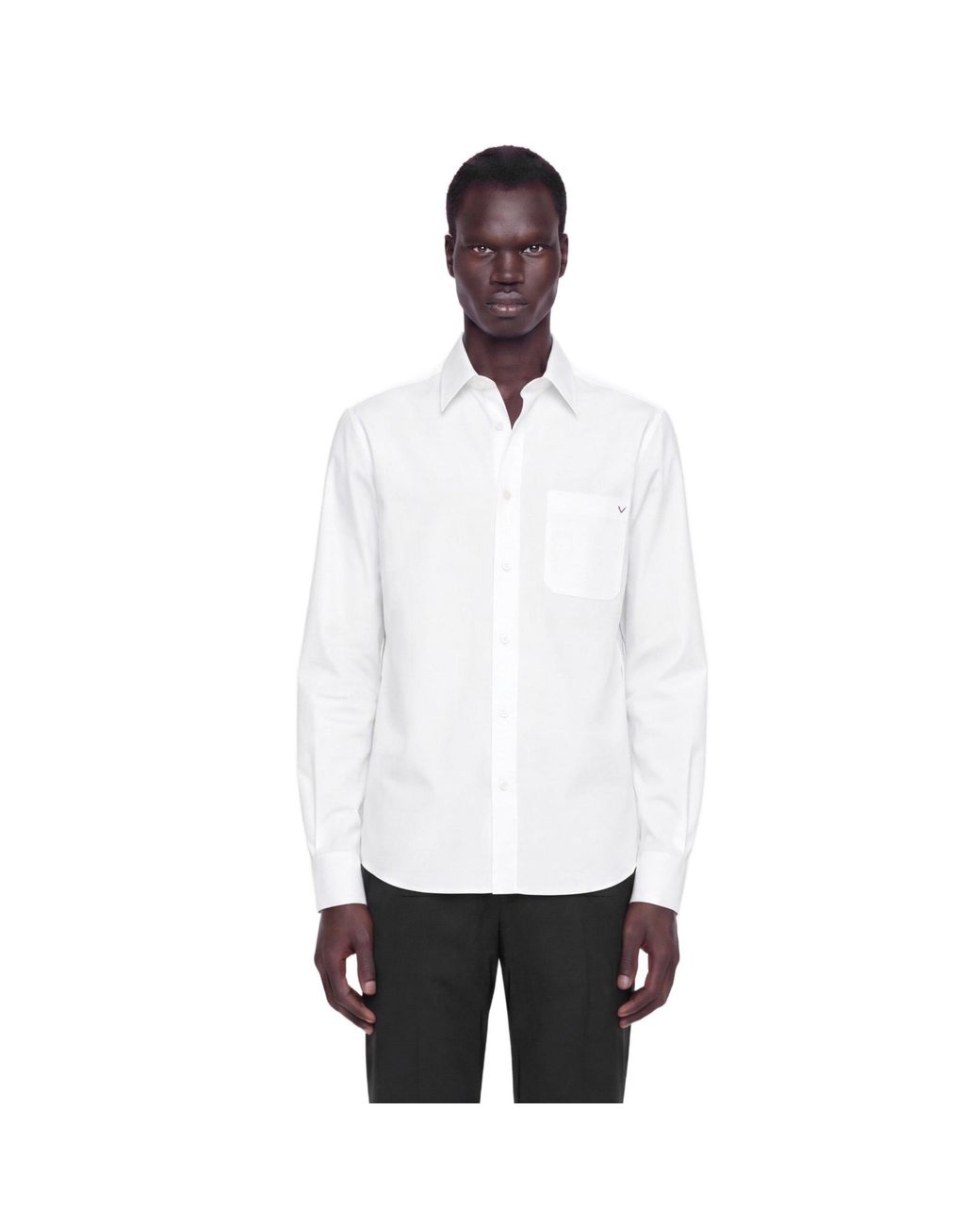 Valentino White V Pocket Shirt for men