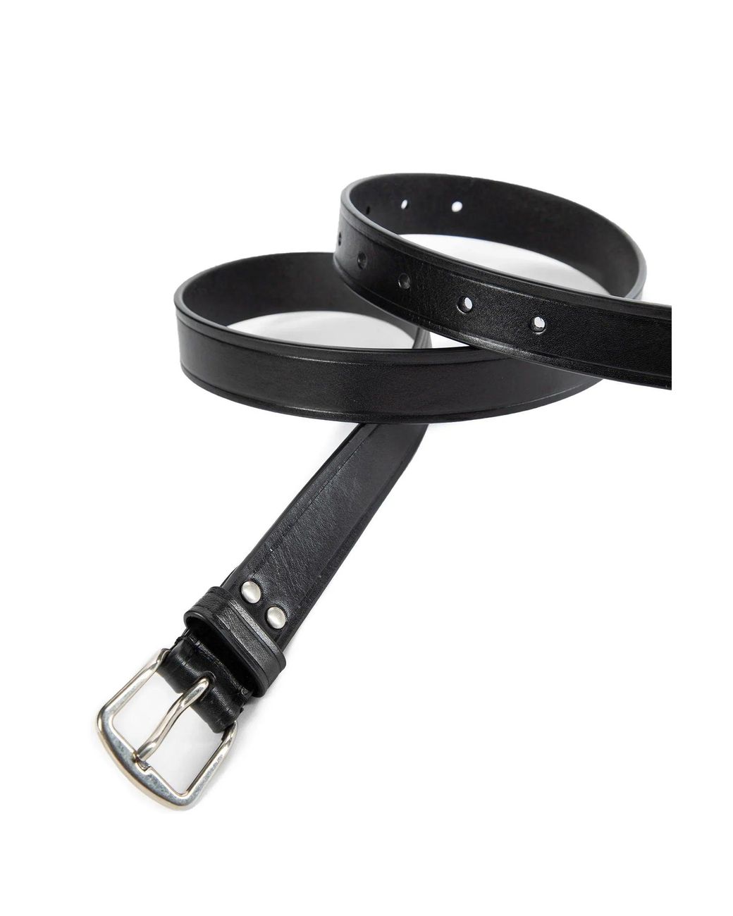 Ann Demeulemeester Black Willow Leather Belt for men
