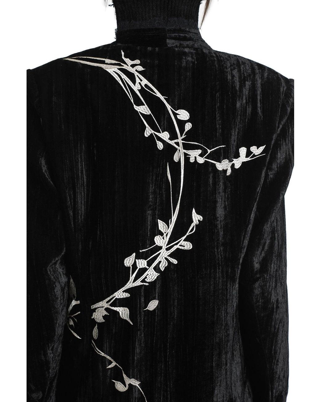 YA YI Black Bodhi Embroidery Coat