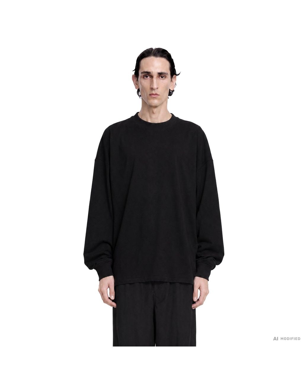The Row Black Dolino Long Sleeve T-Shirt for men