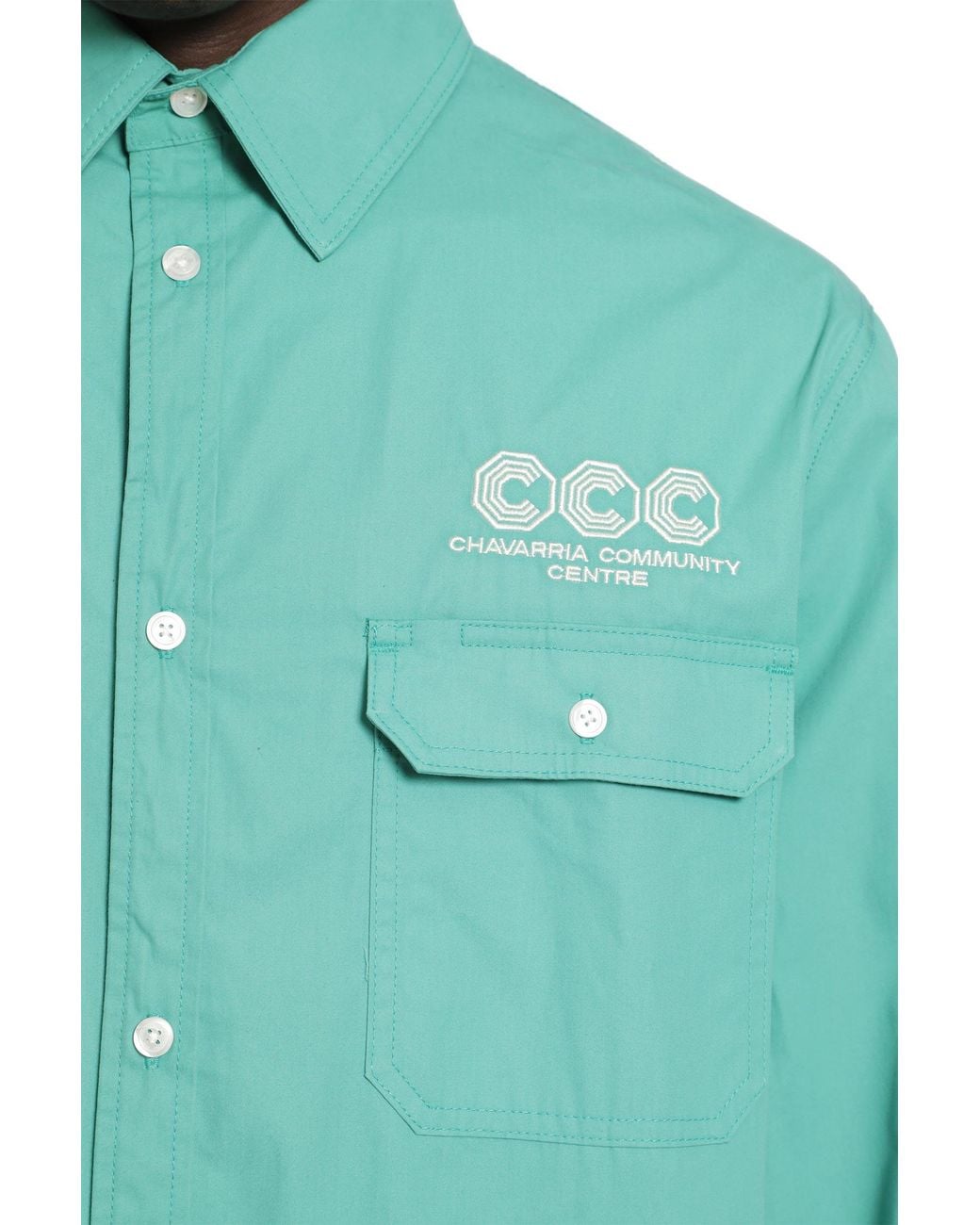 Willy Chavarria Green Corcoran Workshirt for men