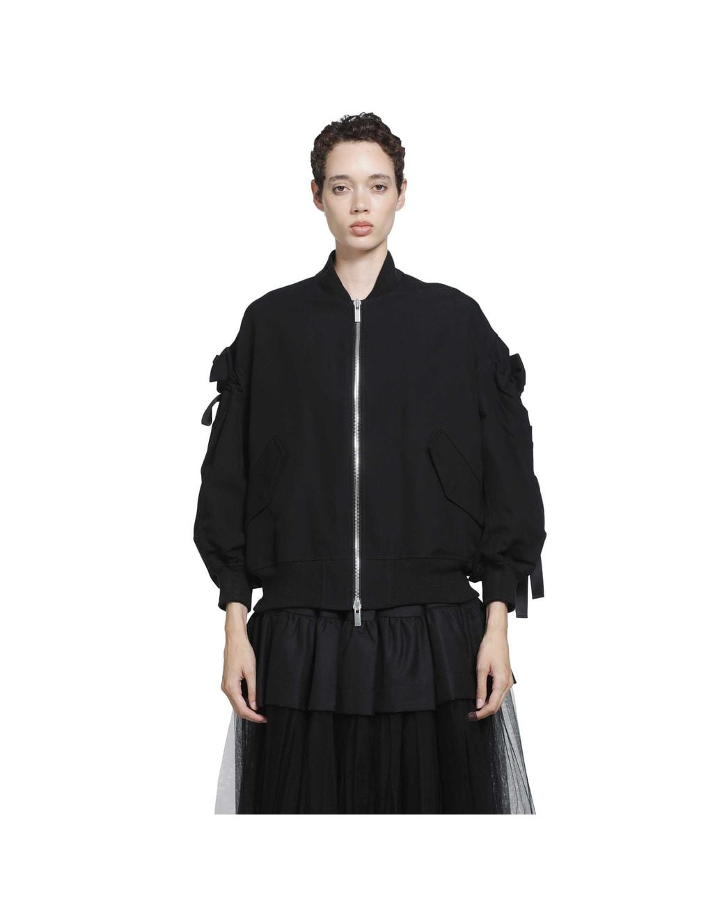 Noir Kei Ninomiya Black Cotton Bomber