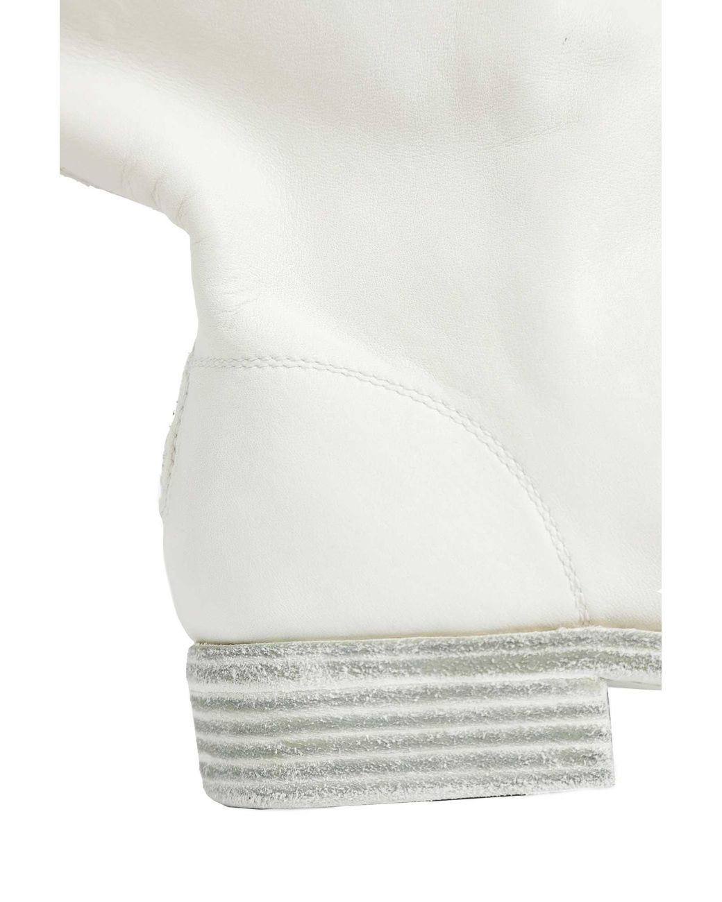 Guidi White Back Zip Mid Boots