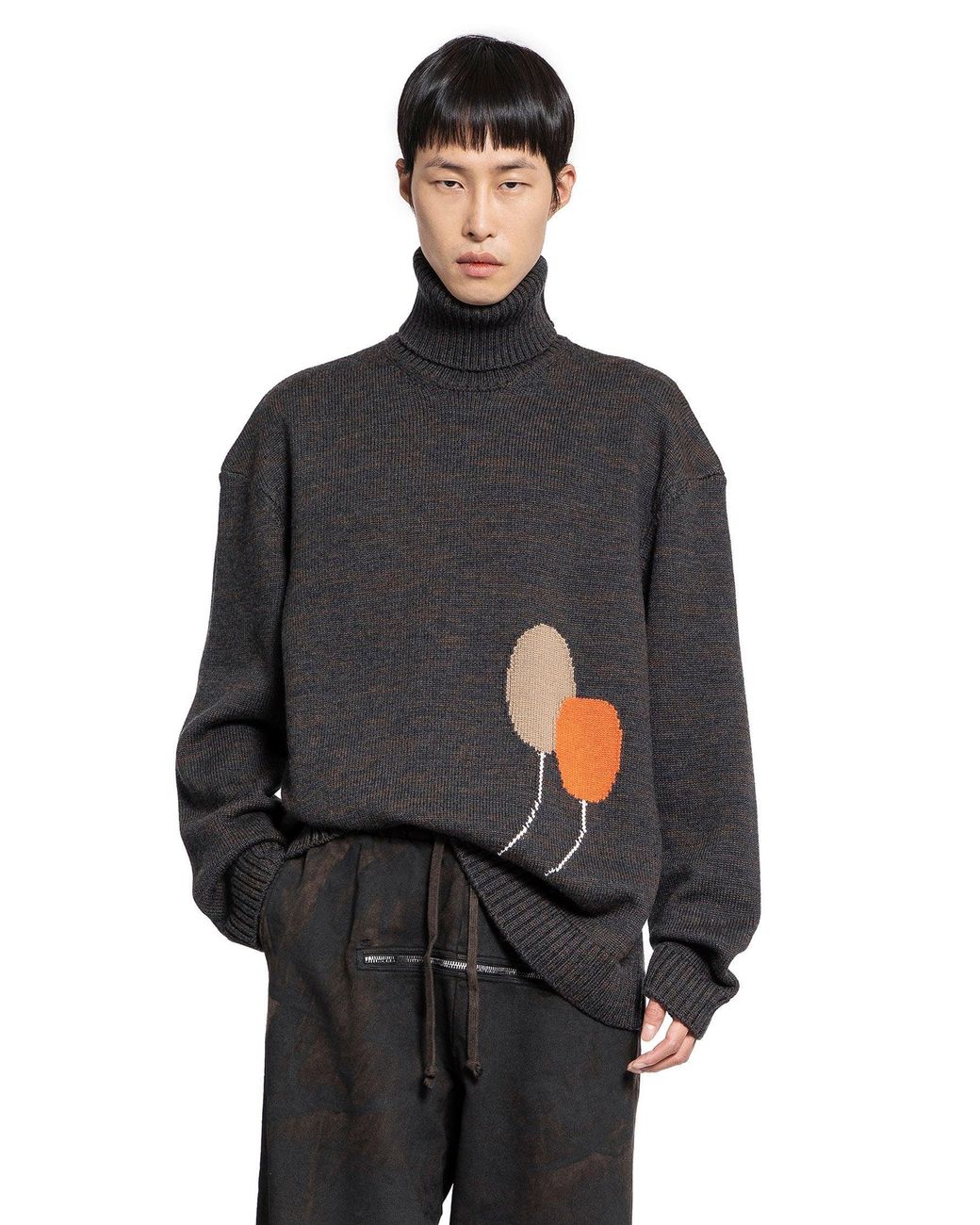 JORDANLUCA Black Ballon Jumper for men