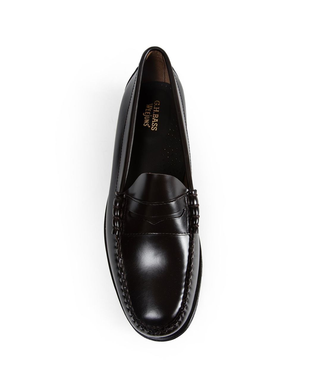 G.H.BASS Black Weejuns Larson Penny Loafers for men