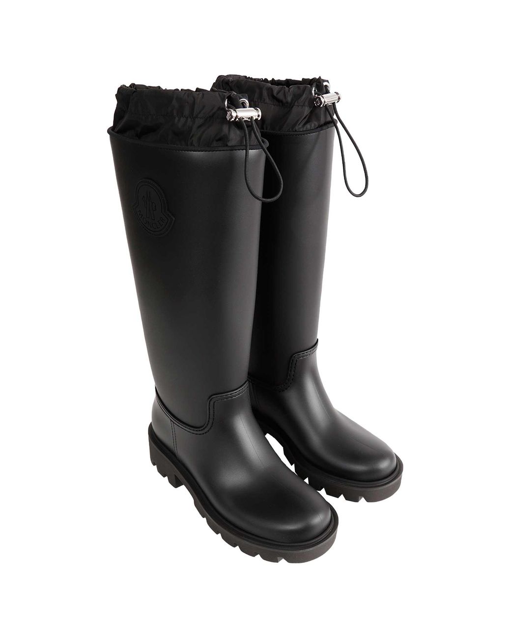Moncler Black Kickstream High Rain Boots