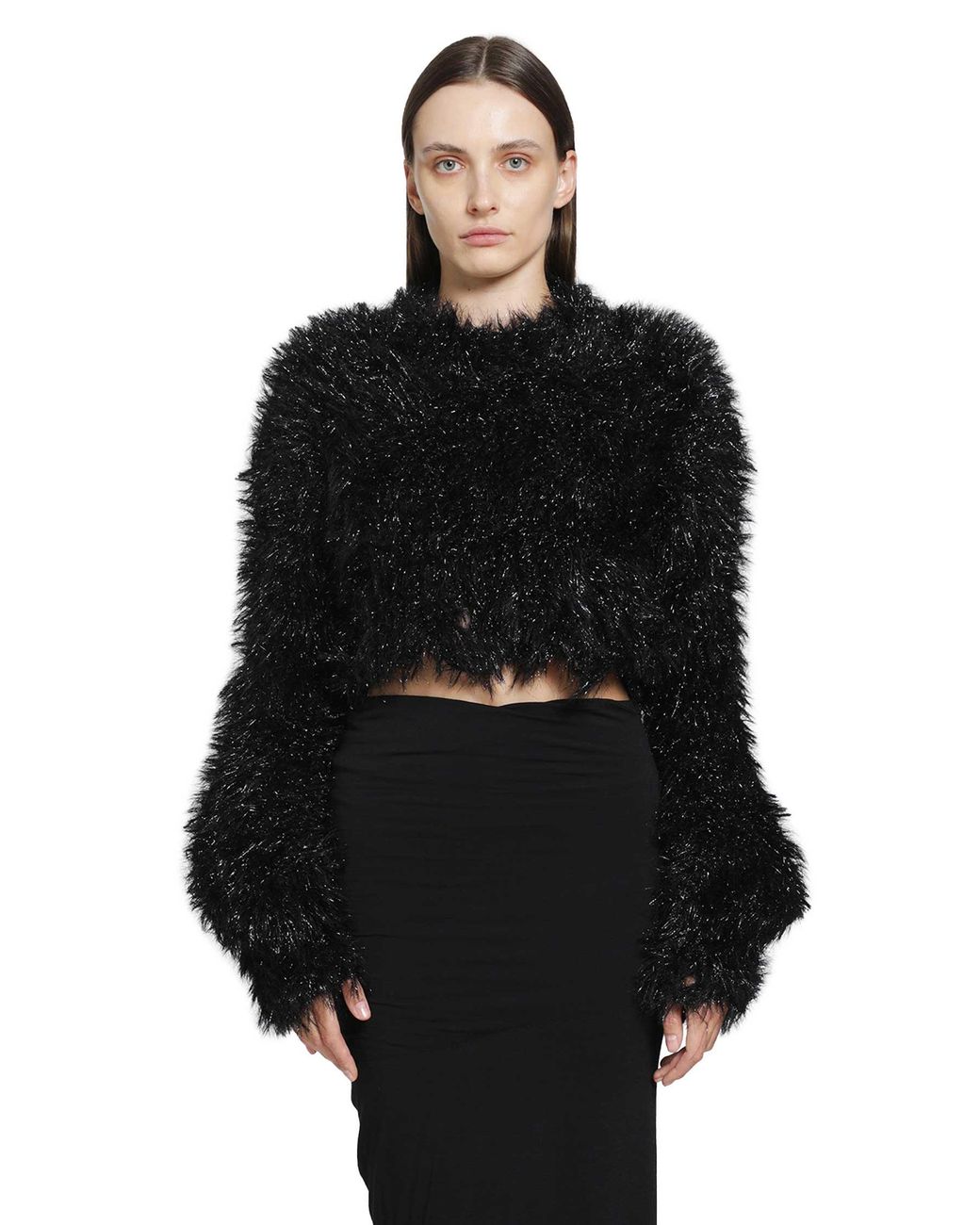 Junya Watanabe Black Glitter Mohair Sweater