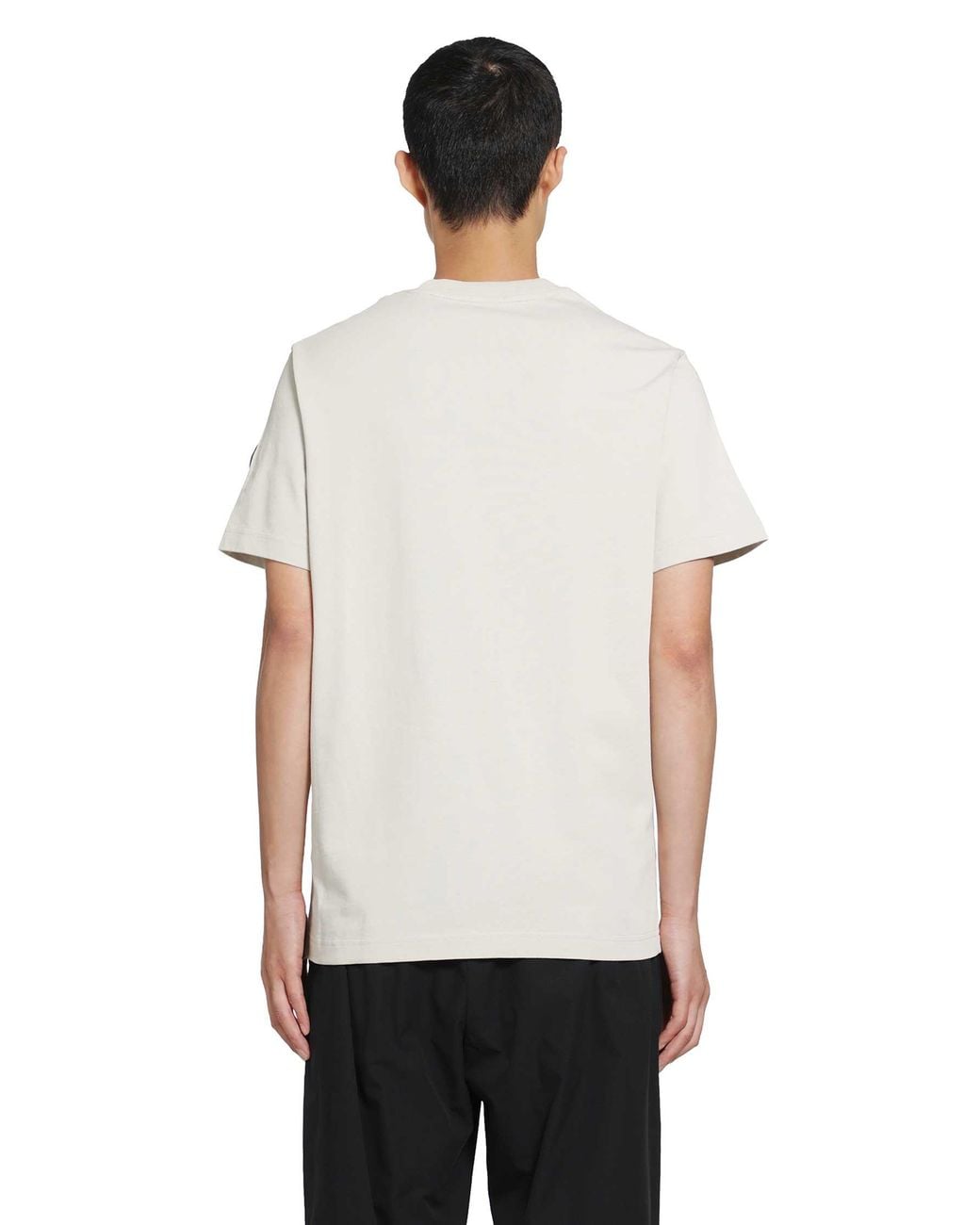 Moncler White Terry Logo Cotton T-Shirt for men