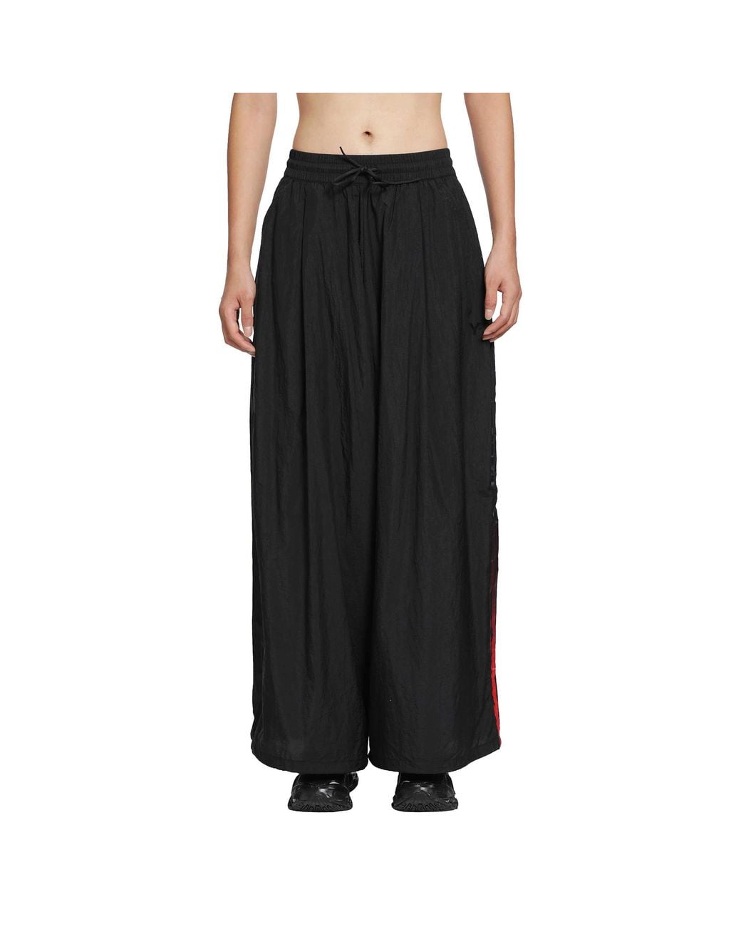 Y-3 Black Gradient 3-Stripes Wide Track Bottoms for men
