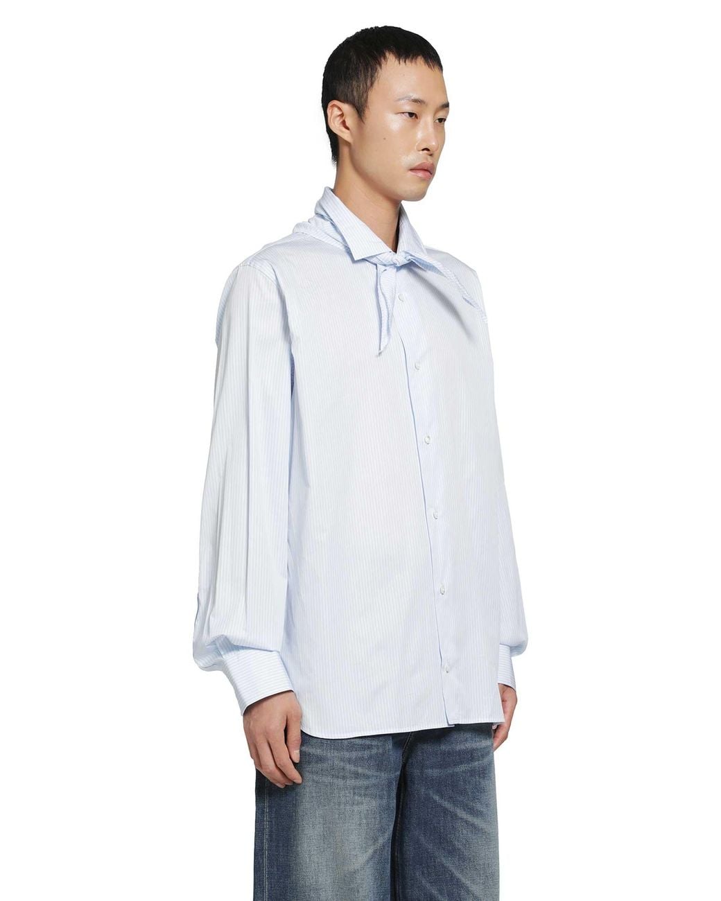 SALON C. LUNDMAN Blue Bandana Shirt for men