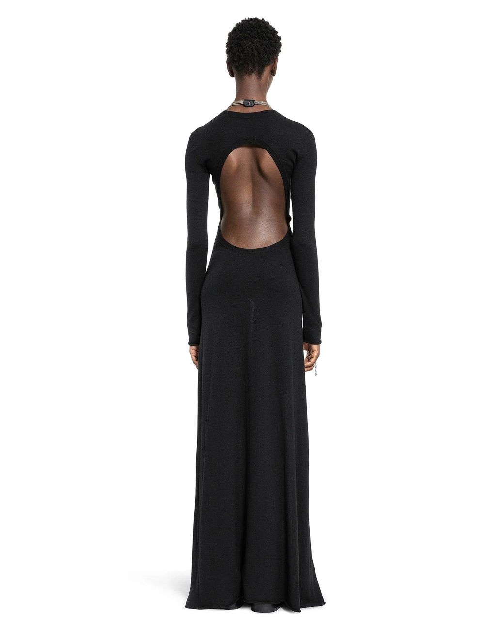 Ann Demeulemeester Black Eva Long Open Back Dress