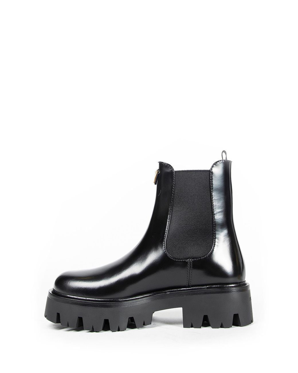 Prada Black Brushed Leather Stride Boots