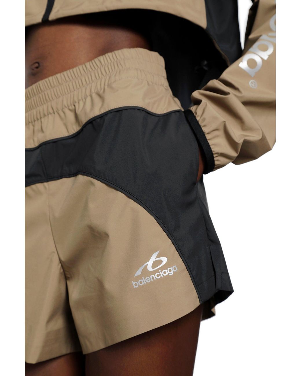 Balenciaga Brown Techwear Tracksuit Shorts