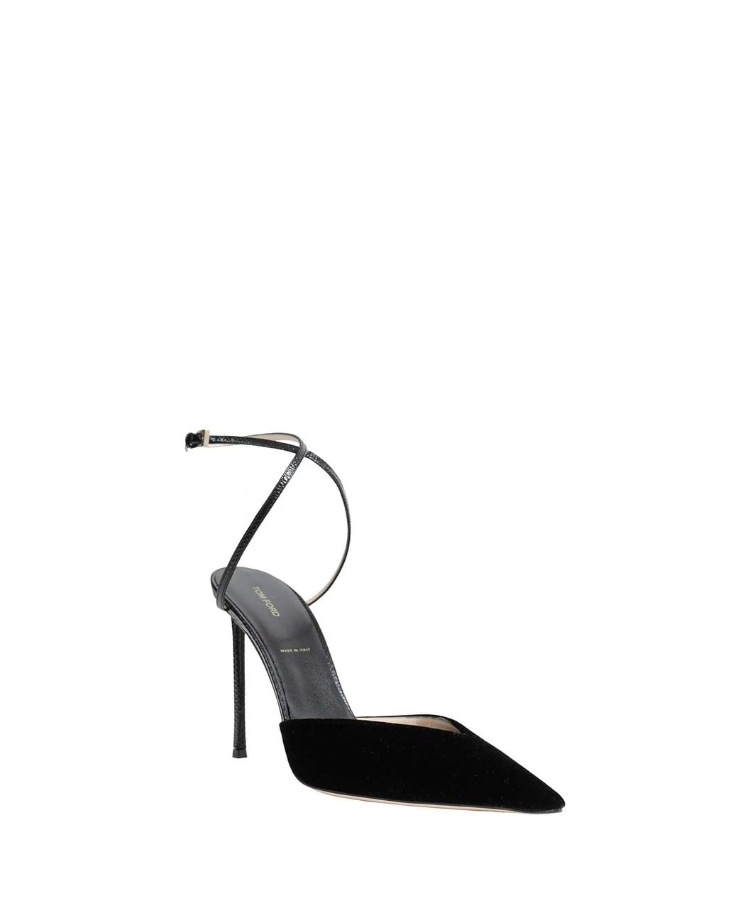 Tom Ford Black Leather And Velvet Selen Pumps
