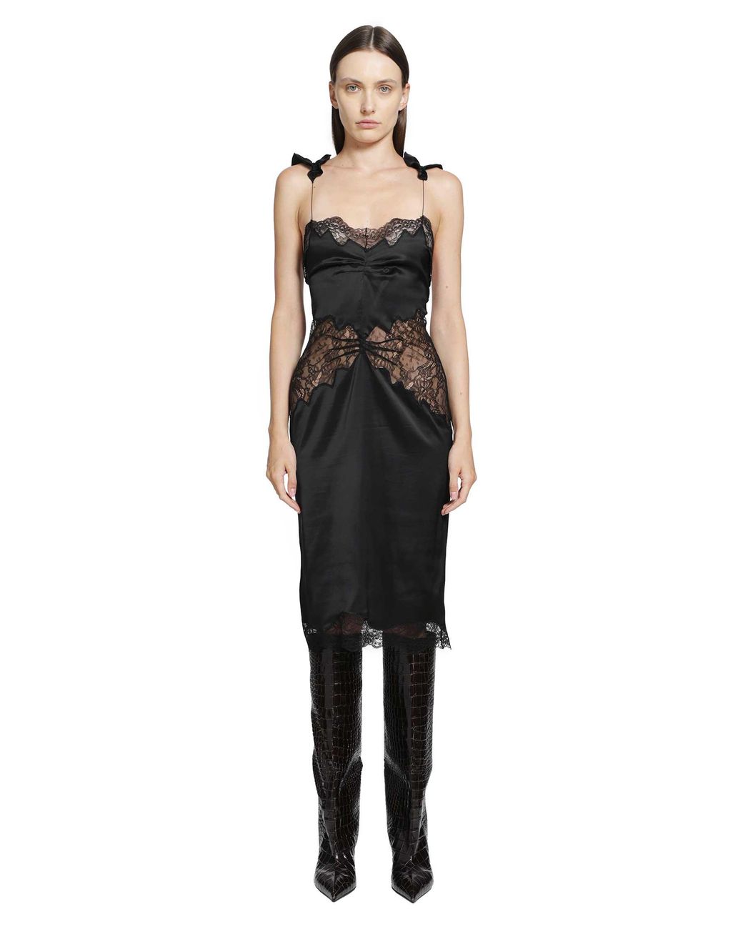 The Attico Black Midi Dress