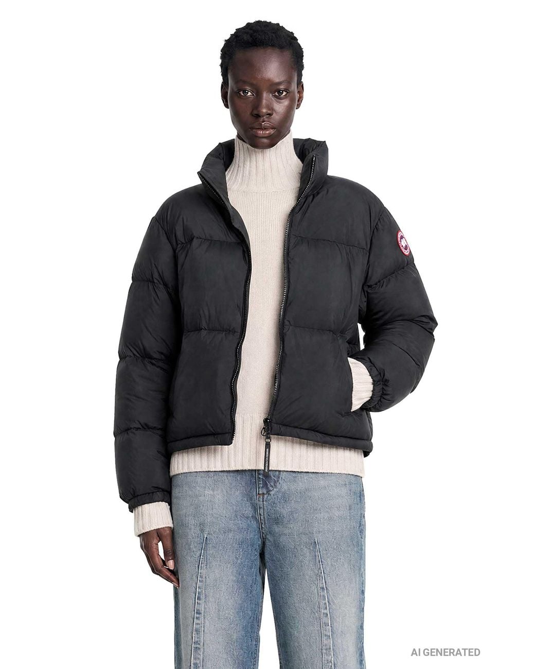Canada Goose Black Fallon Puffer Jacket