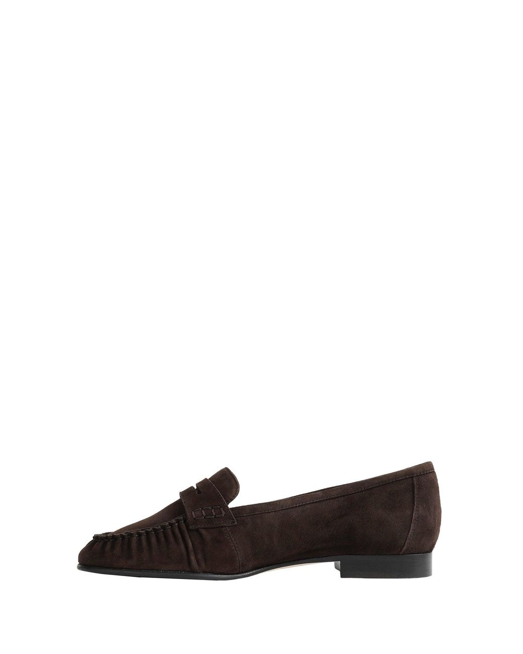Aeyde Black Aldous Suede Penny-Slot Loafers