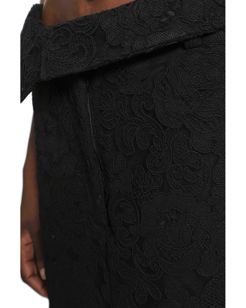 Simone Rocha Black Peeling Waist Column Skirt