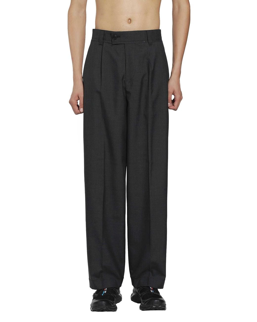 mfpen Black Patch Trousers for men