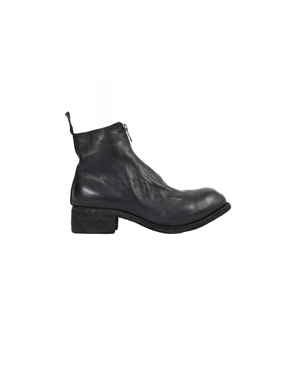 Guidi Black Palombaro Front Zip Boots for men