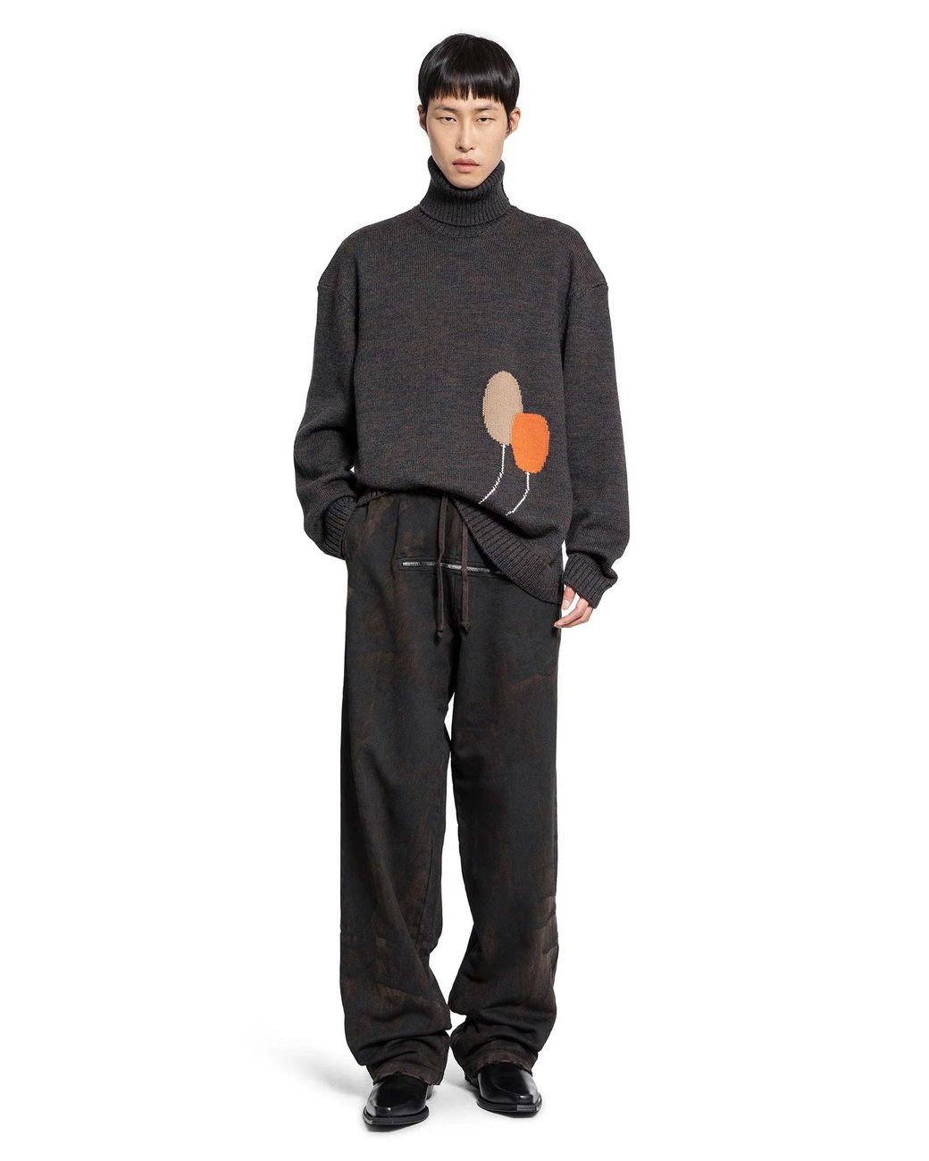 JORDANLUCA Black Ballon Jumper for men