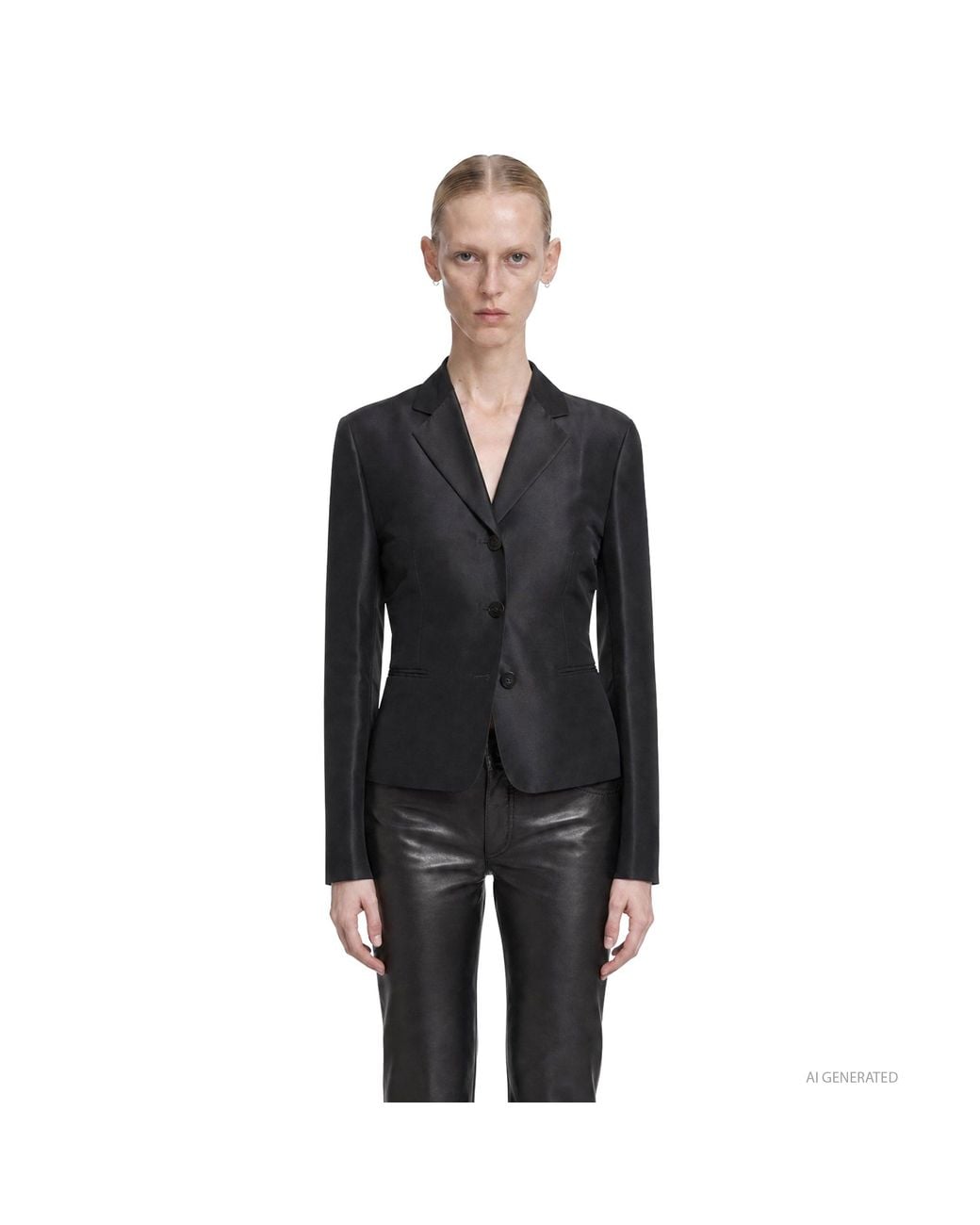 Gucci Black Fine Silk Faille Blazer