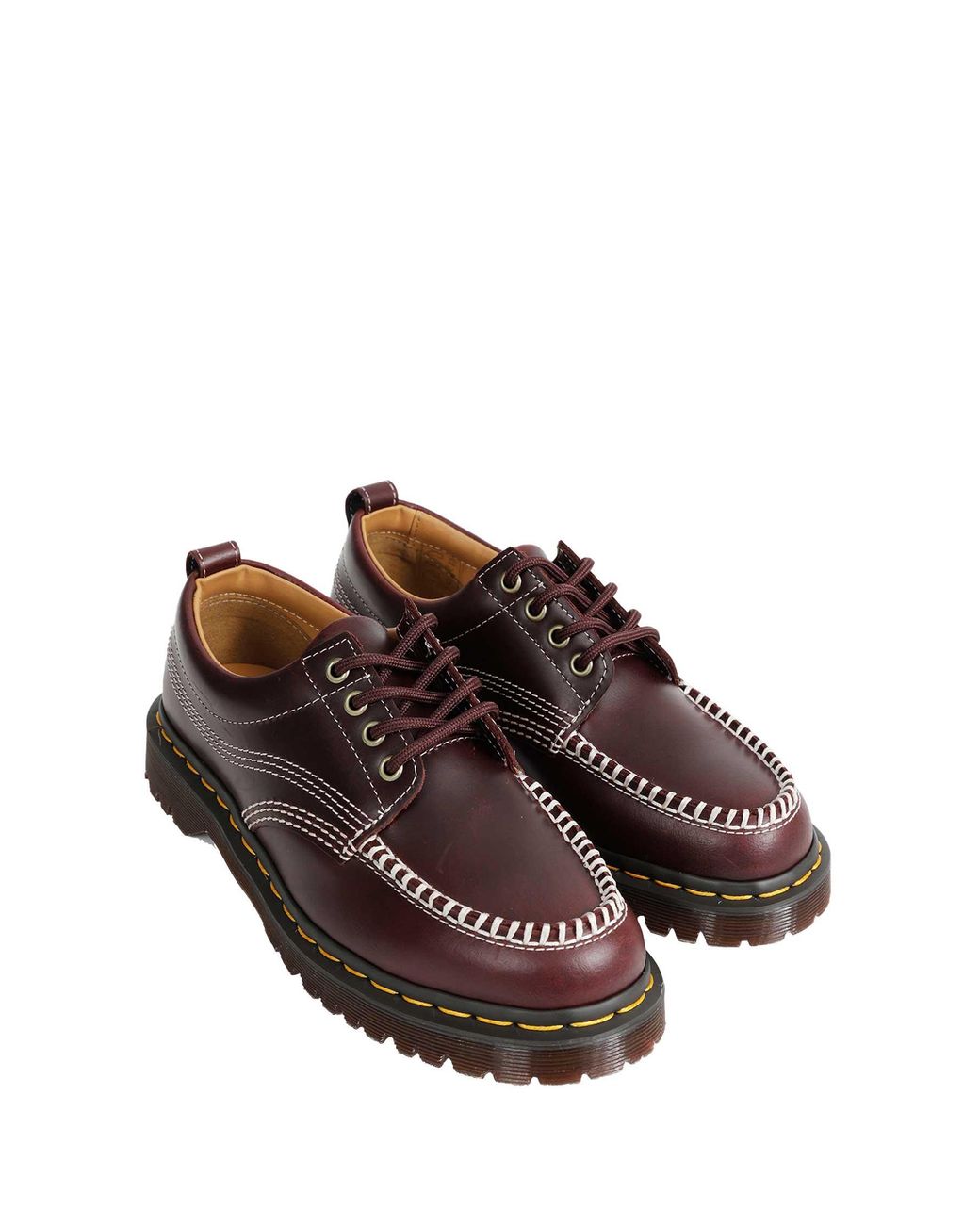 Dr. Martens Brown Lowell Moc Toe Shoes for men