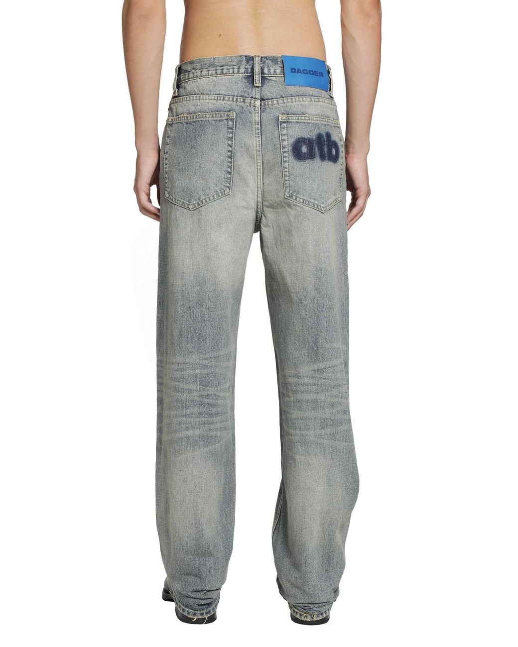 DAGGER Gray Sid Mended Jeans for men
