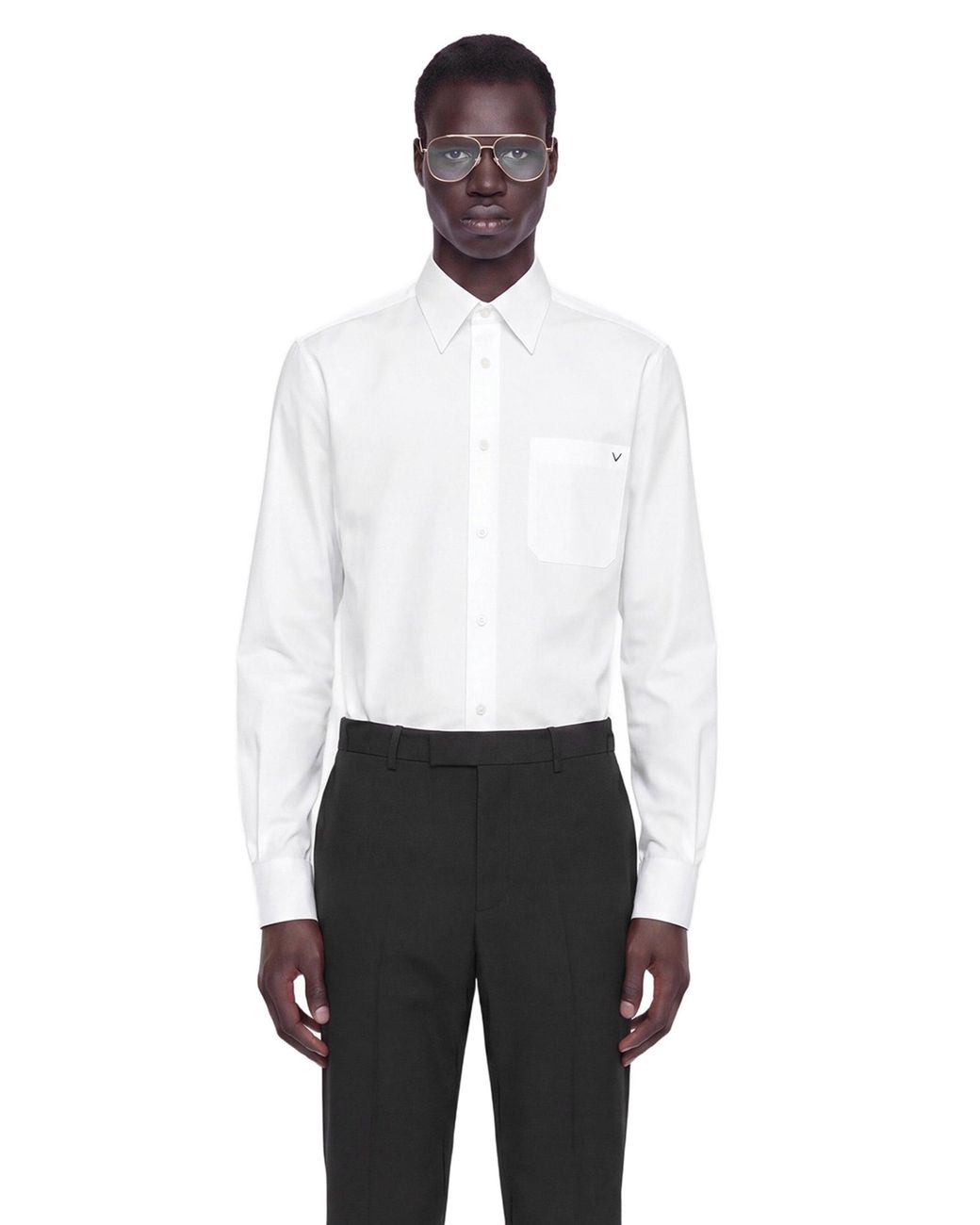 Valentino White V Pocket Shirt for men