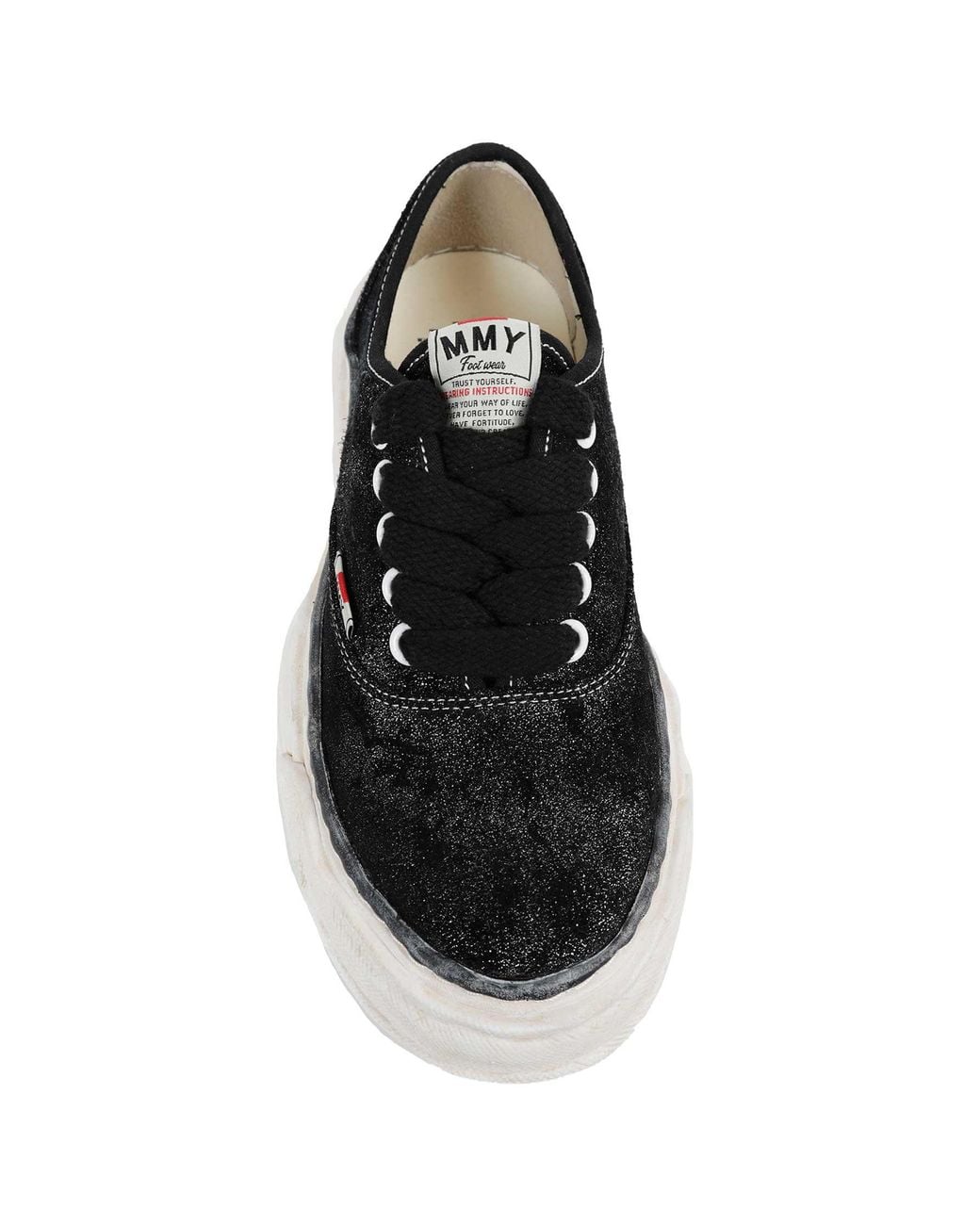 Maison Mihara Yasuhiro Black Baker26 Glittery Suede Sneakers for men