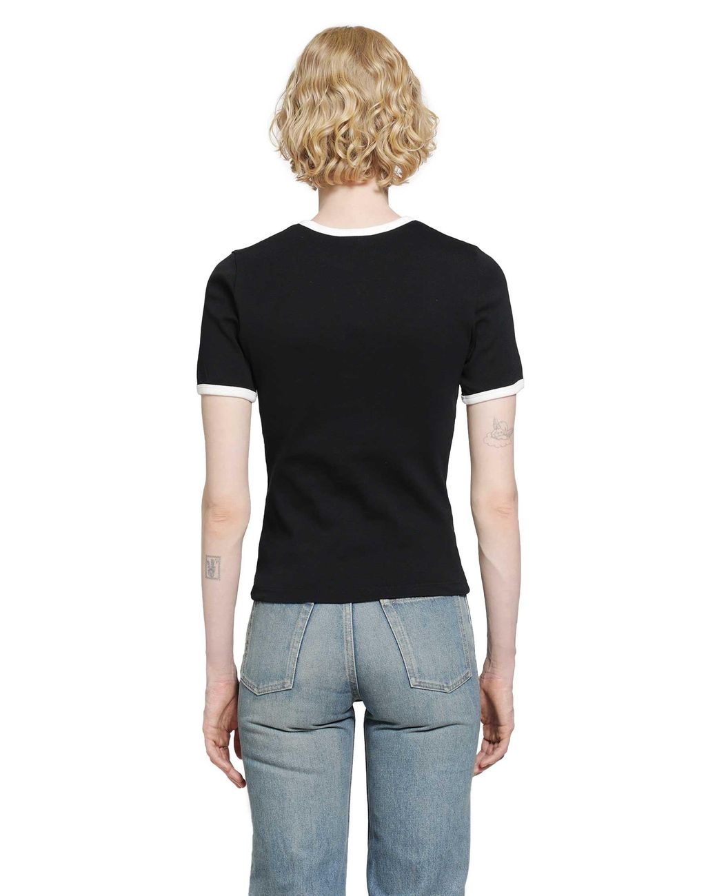 Courreges Black Signature Contrast T-Shirt