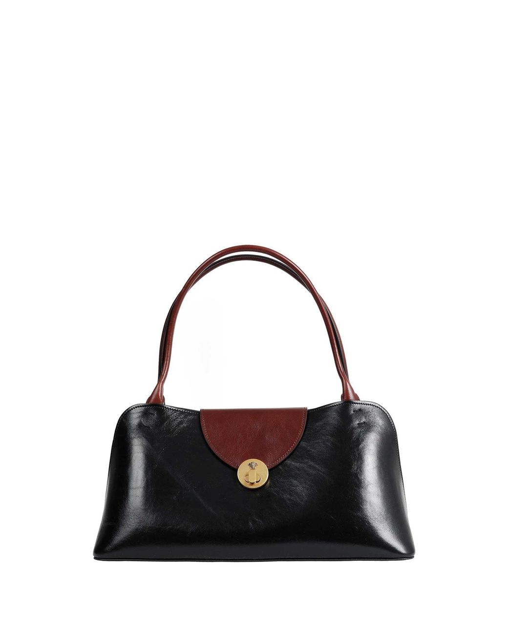 Versace Black Vivian Leather East/West Shoulder Bag