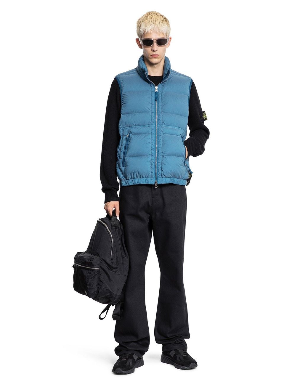 Stone Island Black 5100072 Lambswool Sweater for men